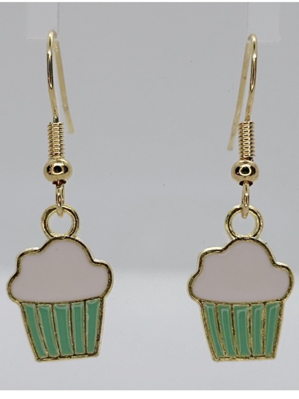 Enamel Alloy Metal Cupcake Drop Earring Fashion Jewelry
